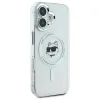 Coque arrière Karl Lagerfeld IML Metal Choupette Head avec MagSafe pour Apple iPhone 16 Plus - Blanc 4