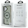 Coque arrière Karl Lagerfeld IML Metal Choupette Head avec MagSafe pour Apple iPhone 16 Plus - Noir 8