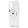 Coque arrière Karl Lagerfeld IML Metal Choupette Head avec MagSafe pour Apple iPhone 16 - Blanc 6