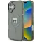 Coque arrière Karl Lagerfeld IML Metal Karl Head avec MagSafe pour Apple iPhone 16 - Noir