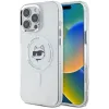 Coque arrière Karl Lagerfeld IML Metal Choupette Head avec MagSafe pour Apple iPhone 16 Pro Max - Blanc