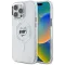 Coque arrière Karl Lagerfeld IML Metal Choupette Head avec MagSafe pour Apple iPhone 16 Pro Max - Blanc