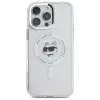 Coque arrière Karl Lagerfeld IML Metal Choupette Head avec MagSafe pour Apple iPhone 16 Pro Max - Blanc 3