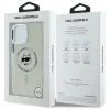 Coque arrière Karl Lagerfeld IML Metal Choupette Head avec MagSafe pour Apple iPhone 16 Pro Max - Blanc 8