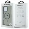 Coque arrière Karl Lagerfeld IML Metal Choupette Head avec MagSafe pour Apple iPhone 16 Pro Max - Noir 8
