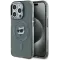 Coque arrière Karl Lagerfeld IML Metal Choupette Head avec MagSafe pour Apple iPhone 15 Pro - Noir