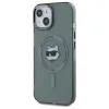 Coque arrière Karl Lagerfeld IML Metal Choupette Head avec MagSafe pour Apple iPhone 15 - Noir 2