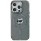 Coque arrière Karl Lagerfeld IML Metal Choupette Head avec MagSafe pour Apple iPhone 15 Pro Max - Noir