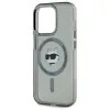 Coque arrière Karl Lagerfeld IML Metal Choupette Head avec MagSafe pour Apple iPhone 15 Pro Max - Noir 3