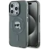 Coque arrière Karl Lagerfeld IML Metal Karl Head avec MagSafe pour Apple iPhone 15 Pro Max - Noir