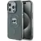 Coque arrière Karl Lagerfeld IML Metal Karl Head avec MagSafe pour Apple iPhone 15 Pro Max - Noir