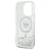 Coque arrière Karl Lagerfeld Liquid Glitter Choupette Head avec MagSafe pour Apple iPhone 16 Pro Max - Transparent 6