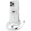 Coque arrière Karl Lagerfeld IML Choupette Head & Cord avec MagSafe pour Apple iPhone 16 Pro - Transparent