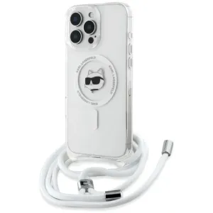 Coque arrière Karl Lagerfeld IML Choupette Head & Cord avec MagSafe pour Apple iPhone 16 Pro Max - Transparent