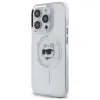 Coque arrière Karl Lagerfeld IML Metal Choupette Head avec MagSafe pour Apple iPhone 14 Pro - Blanc 2