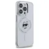 Coque arrière Karl Lagerfeld IML Metal Choupette Head avec MagSafe pour Apple iPhone 14 Pro - Blanc 4