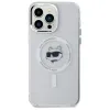 Coque arrière Karl Lagerfeld IML Metal Choupette Head avec MagSafe pour Apple iPhone 14 Pro Max - Blanc 3