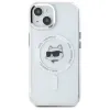 Coque arrière Karl Lagerfeld IML Metal Choupette Head avec MagSafe pour Apple iPhone 15 Plus - Blanc 3