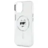Coque arrière Karl Lagerfeld IML Metal Choupette Head avec MagSafe pour Apple iPhone 15 Plus - Blanc 6