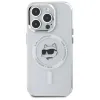 Coque arrière Karl Lagerfeld IML Metal Choupette Head avec MagSafe pour Apple iPhone 15 Pro Max - Blanc 3