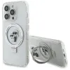 Coque arrière rigide Karl Lagerfeld Ring Stand Karl & Choupette avec MagSafe pour Apple iPhone 15 Pro - Blanc
