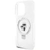 Coque arrière rigide Karl Lagerfeld Ring Stand Karl & Choupette avec MagSafe pour Apple iPhone 15 Pro - Blanc 6