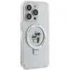 Coque arrière rigide Karl Lagerfeld Ring Stand Karl & Choupette avec MagSafe pour Apple iPhone 15 Pro Max - Blanc 4