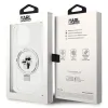 Coque arrière rigide Karl Lagerfeld Ring Stand Karl & Choupette avec MagSafe pour Apple iPhone 15 Pro Max - Blanc 8