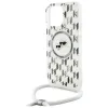 Coque arrière Karl Lagerfeld IML Crossbody Monogram Karl & Choupette Head avec MagSafe pour Apple iPhone 16 Pro - Transparent 5