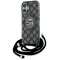 Coque arrière Karl Lagerfeld IML Crossbody Monogram Karl & Choupette Head avec MagSafe pour Apple iPhone 16 - Noir