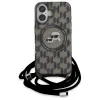 Coque arrière Karl Lagerfeld IML Crossbody Monogram Karl & Choupette Head avec MagSafe pour Apple iPhone 16 - Noir 2