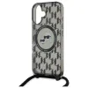 Coque arrière Karl Lagerfeld IML Crossbody Monogram Karl & Choupette Head avec MagSafe pour Apple iPhone 16 - Noir 5