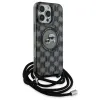 Coque arrière Karl Lagerfeld IML Crossbody Monogram Karl & Choupette Head avec MagSafe pour Apple iPhone 16 Pro Max - Noir 3
