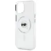 Coque arrière Karl Lagerfeld IML Metal Karl Head avec MagSafe pour Apple iPhone 15 - Blanc 6