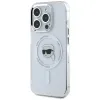 Coque arrière Karl Lagerfeld IML Metal Karl Head avec MagSafe pour Apple iPhone 15 Pro Max - Blanc 2