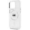 Coque arrière Karl Lagerfeld IML Metal Karl Head avec MagSafe pour Apple iPhone 15 Pro Max - Blanc 6