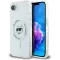 Coque arrière Karl Lagerfeld IML Metal Choupette Head avec MagSafe pour Apple iPhone 17e/16e - Blanc