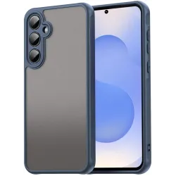 Coque arrière Phonesta AirFrost pour Samsung Galaxy S25/S24 - Bleu mat