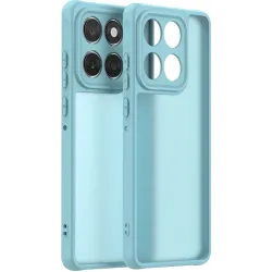 Coque arrière Phonesta AirFrost pour Motorola Edge 60 / Edge 60 Fusion - Bleu givré mat