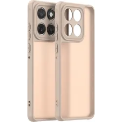 Coque arrière Phonesta AirFrost pour Motorola Edge 60 / Edge 60 Fusion - Beige sable mat