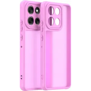Coque arrière Phonesta AirFrost pour Motorola Moto G86/G86 Power - Rose bonbon mat