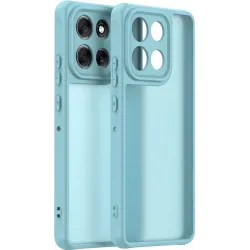 Coque arrière Phonesta AirFrost pour Motorola Moto G86/G86 Power - Bleu givré mat