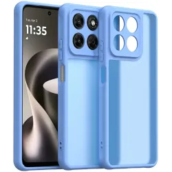 Coque arrière Phonesta AirFrost pour Motorola Moto G47/G37/G37 Power - Bleu saphir mat