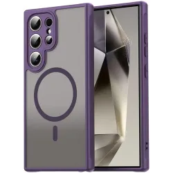 Coque arrière Phonesta AirFrost avec MagSafe pour Samsung Galaxy S25 Ultra - Violet mat