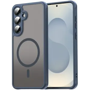 Coque arrière Phonesta AirFrost avec MagSafe pour Samsung Galaxy S25 Plus/S24 Plus - Bleu mat