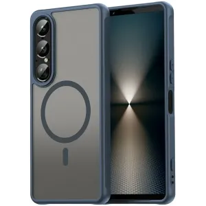 Coque arrière Phonesta AirFrost avec MagSafe pour Sony Xperia 1 VII - Bleu mat