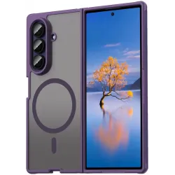 Coque arrière Phonesta AirFrost avec MagSafe pour Samsung Galaxy Z Fold 7 - Violet mat