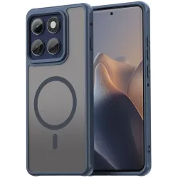 Coque arrière Phonesta AirFrost avec MagSafe pour Motorola Edge 60 Pro - Bleu mat