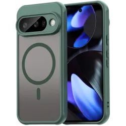 Coque arrière Phonesta AirFrost avec MagSafe pour Google Pixel 10 - Vert mat