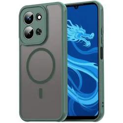 Coque arrière Phonesta AirFrost avec MagSafe pour Xiaomi Redmi 15C - Vert mat